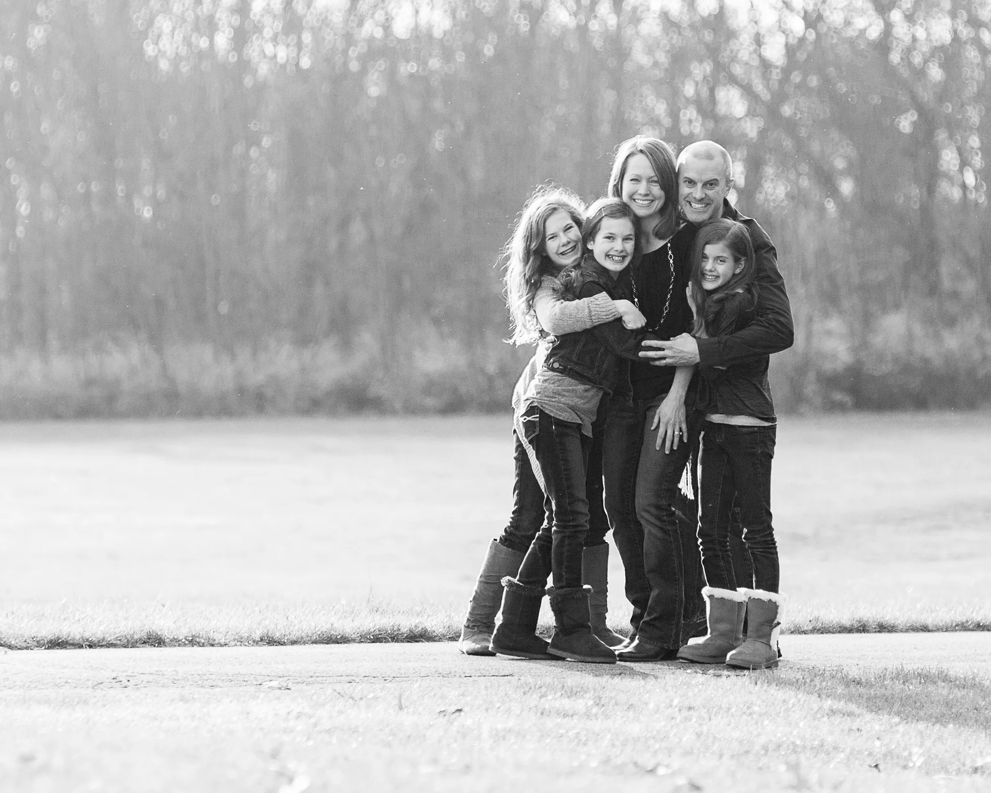 hugs and fun family pics