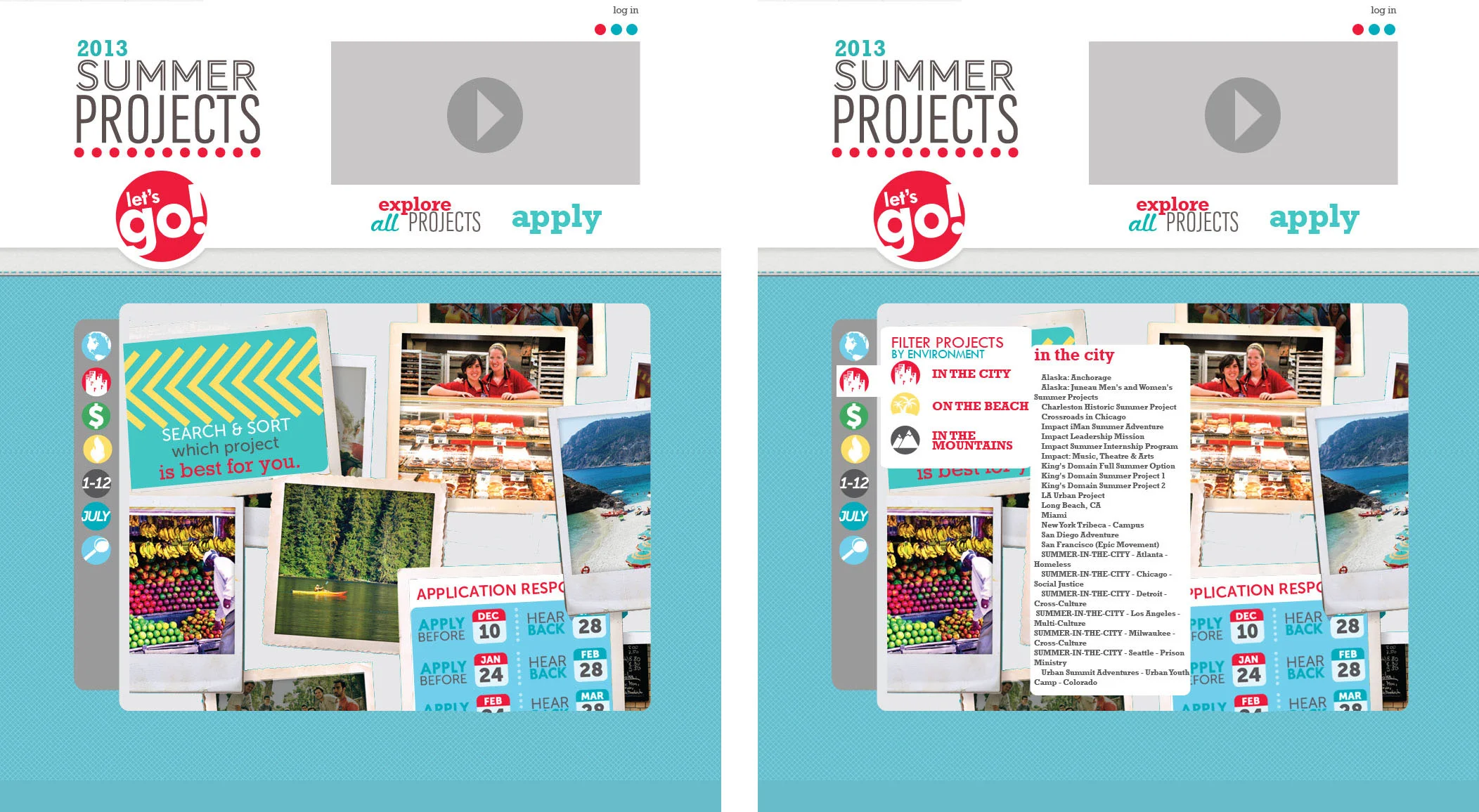 2013 Desktop Website Mockups