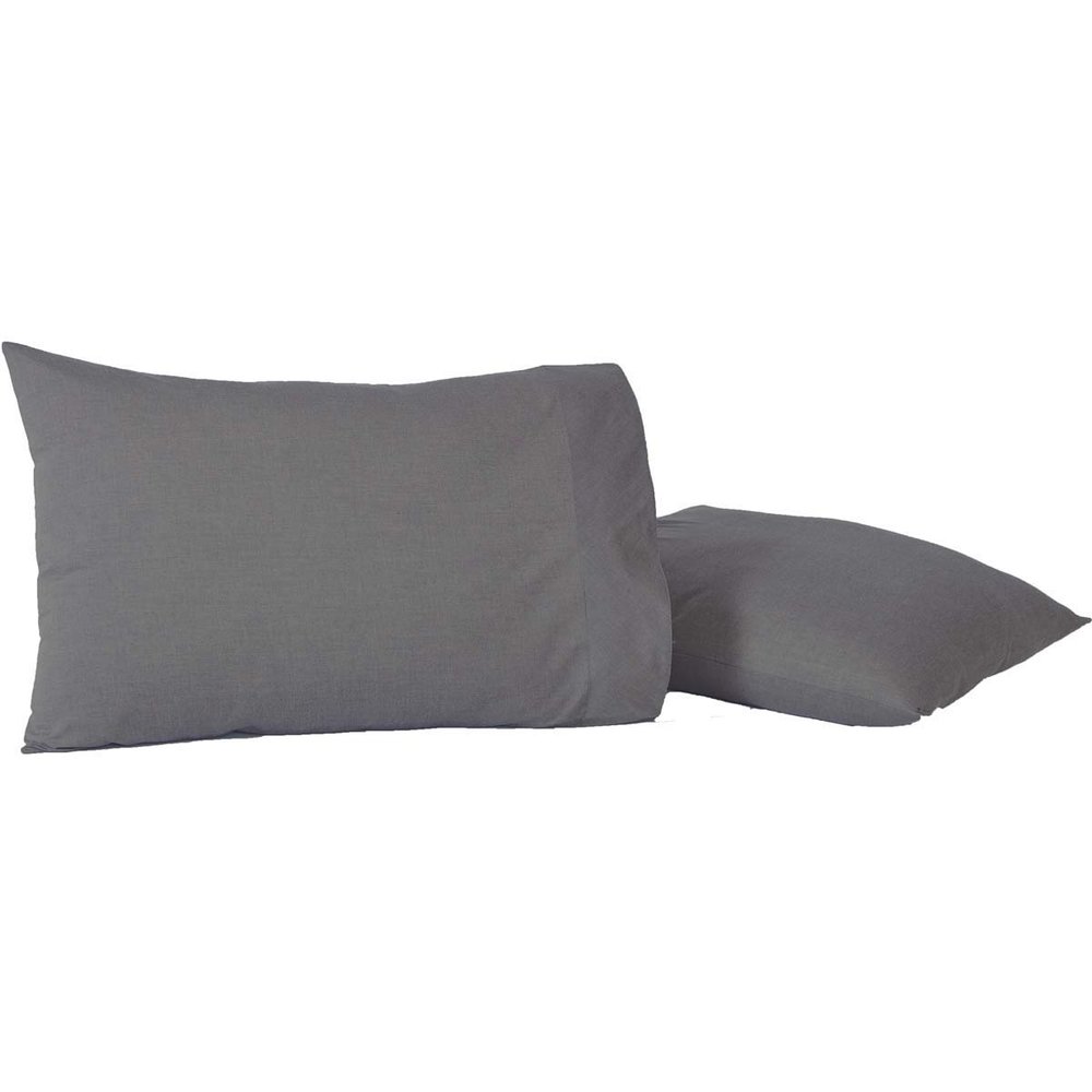 BLACK CHAMBRAY EURO SHAM COUNTRY CHARCOAL CABIN LODGE PILLOW COVER 