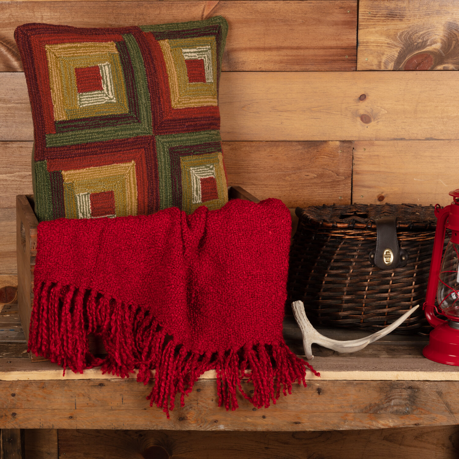 log cabin throw pillows