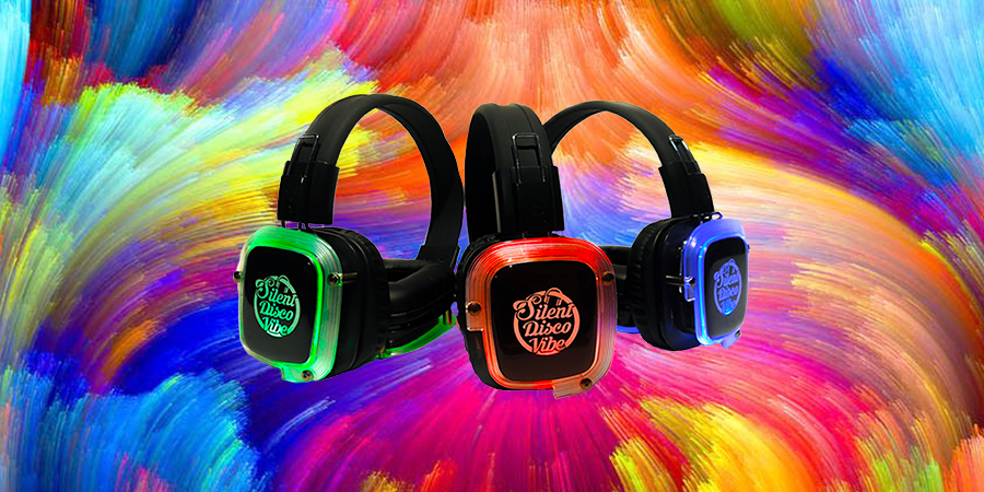 headsets with tie dye