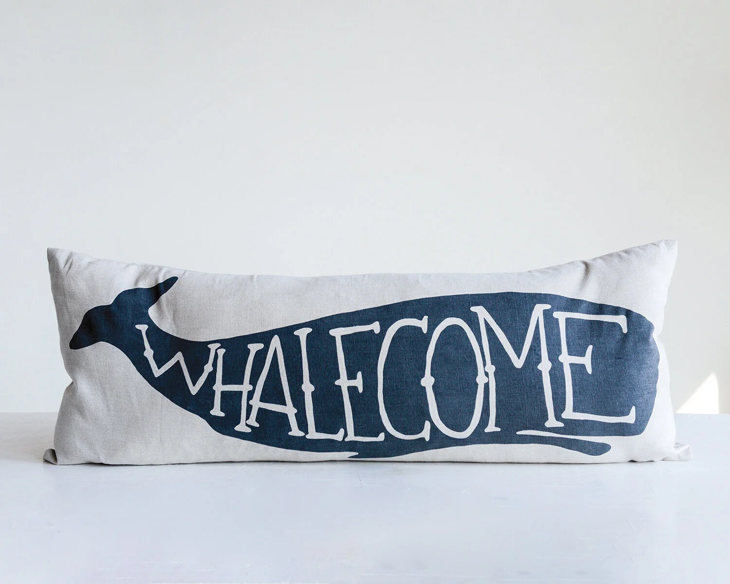 Oversized cotton linen pillow