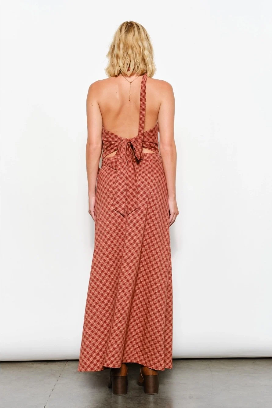 long brown skirt