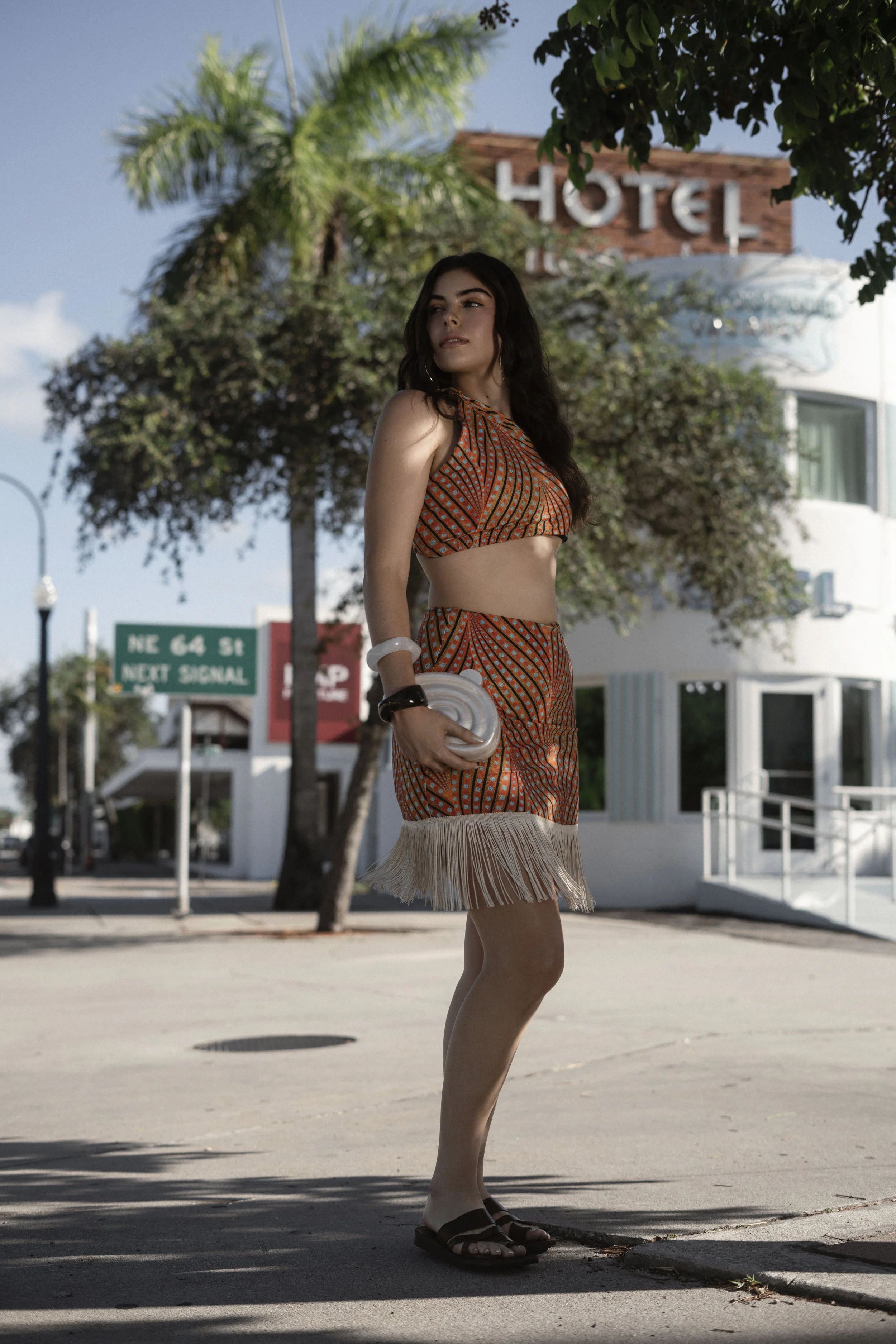 fringe cover up skirt