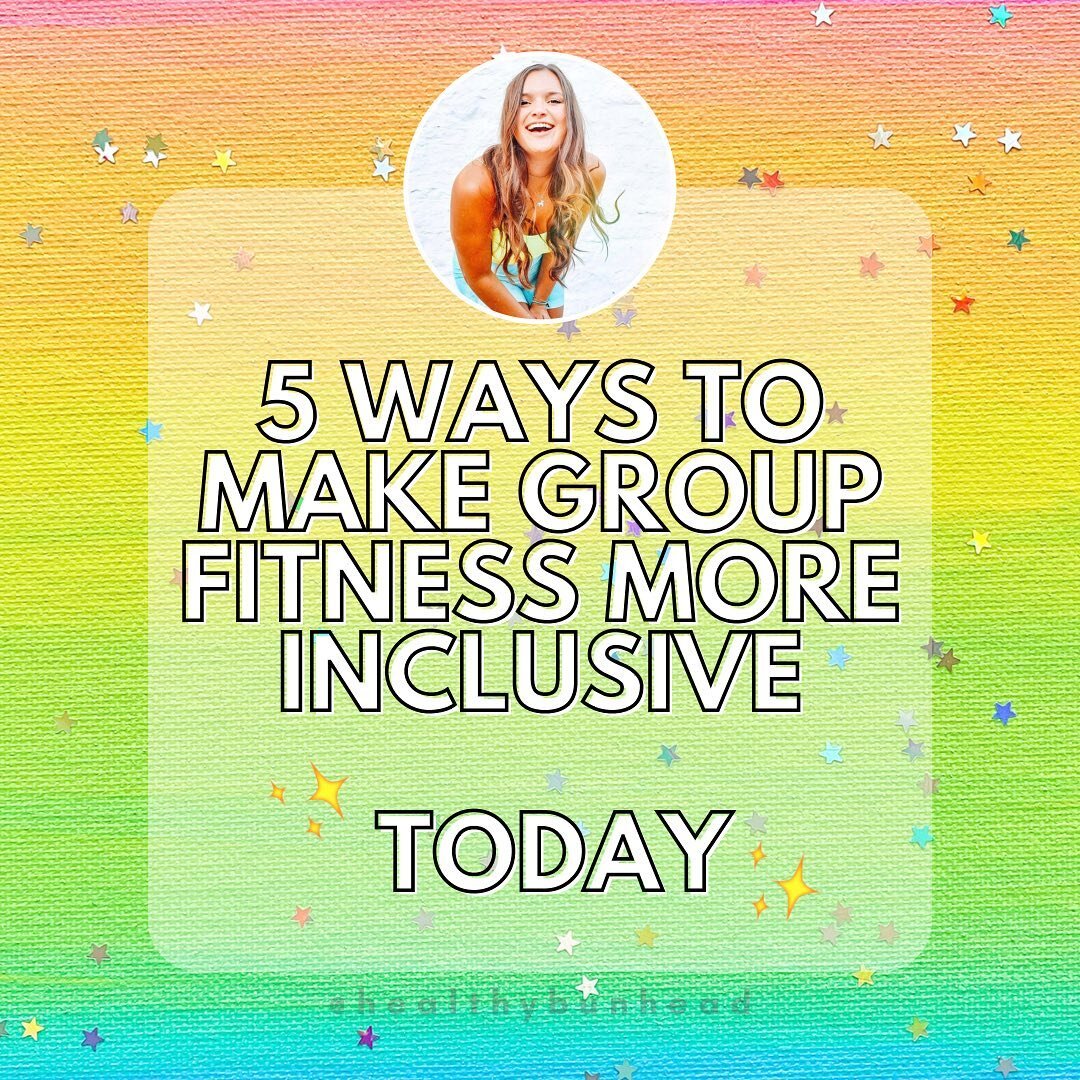 I've been having great conversations lately about how instructors can make the group fitness world more inclusive.&nbsp;⁣
⁣
These are 5 things that you can start 𝘵𝘰𝘥𝘢𝘺 to make your studios a more welcoming space for everyone.⁣
⁣
01&nbsp;&mdash;&