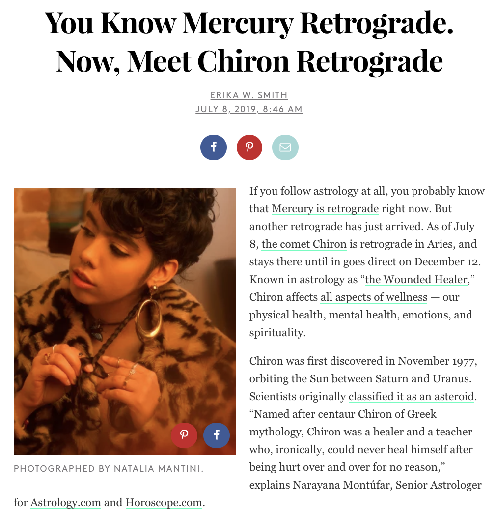 You Know Mercury Retrograde. Now, Meet Chiron Retrograde