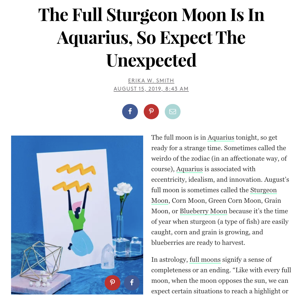 The Full Sturgeon Moon Is In Aquarius, So Expect The Unexpected