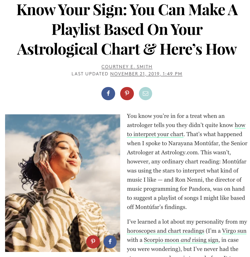 Know Your Sign: You Can Make A Playlist Based On Your Astrological Chart &amp; Here’s How