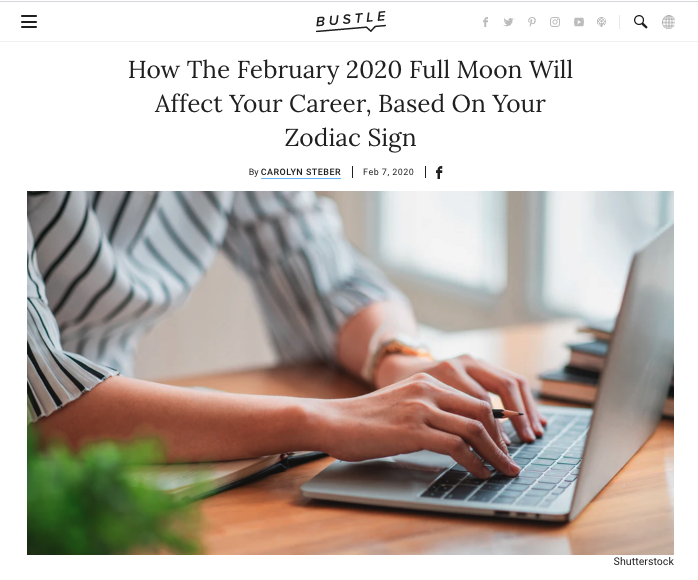 How The February 2020 Full Moon Will Affect Your Career, Based On Your Zodiac Sign