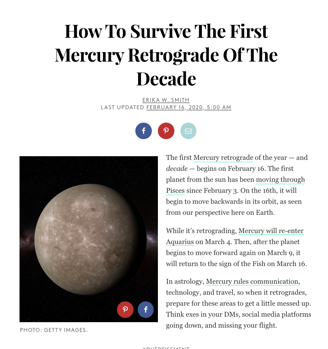 How To Survive The First Mercury Retrograde Of The Decade