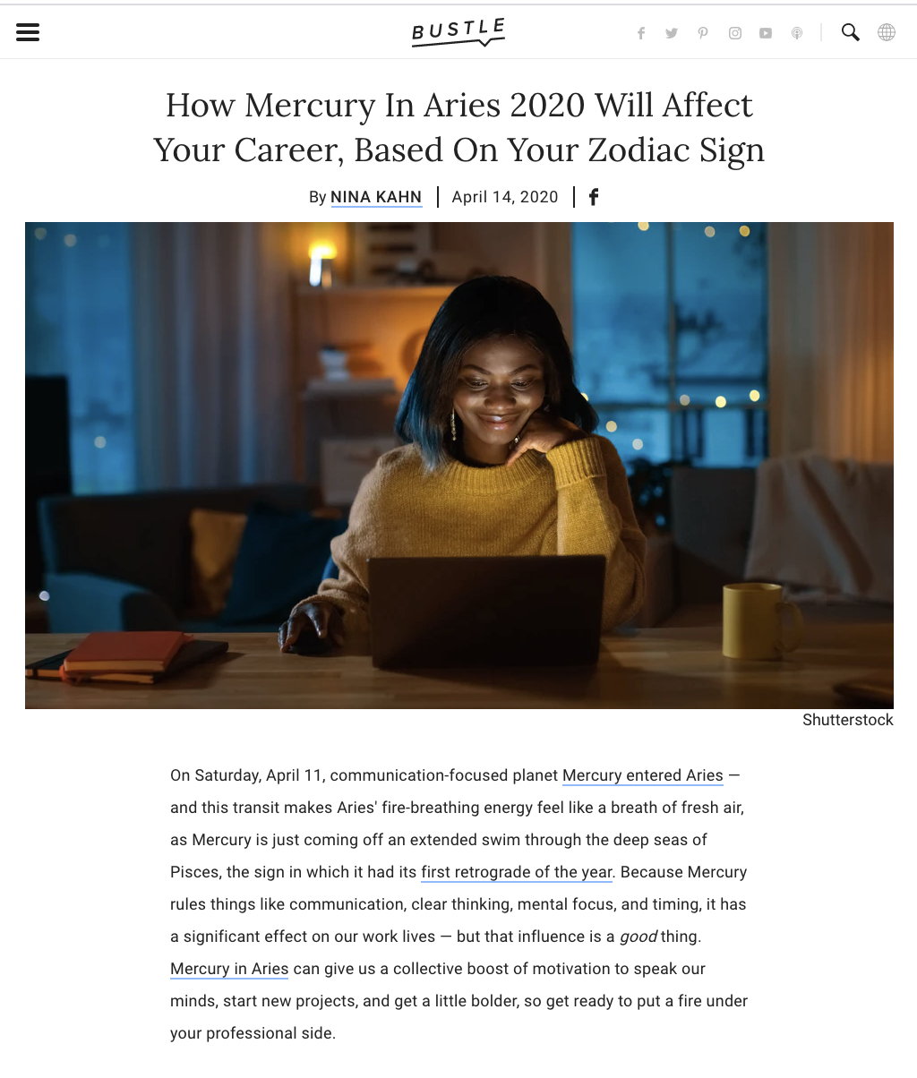 How Mercury In Aries 2020 Will Affect Your Career, Based On Your Zodiac Sign