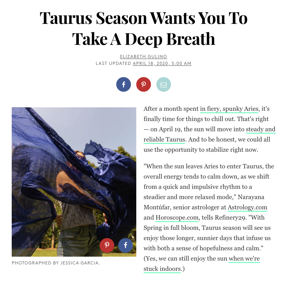 Taurus Season Wants You To Take A Deep Breath