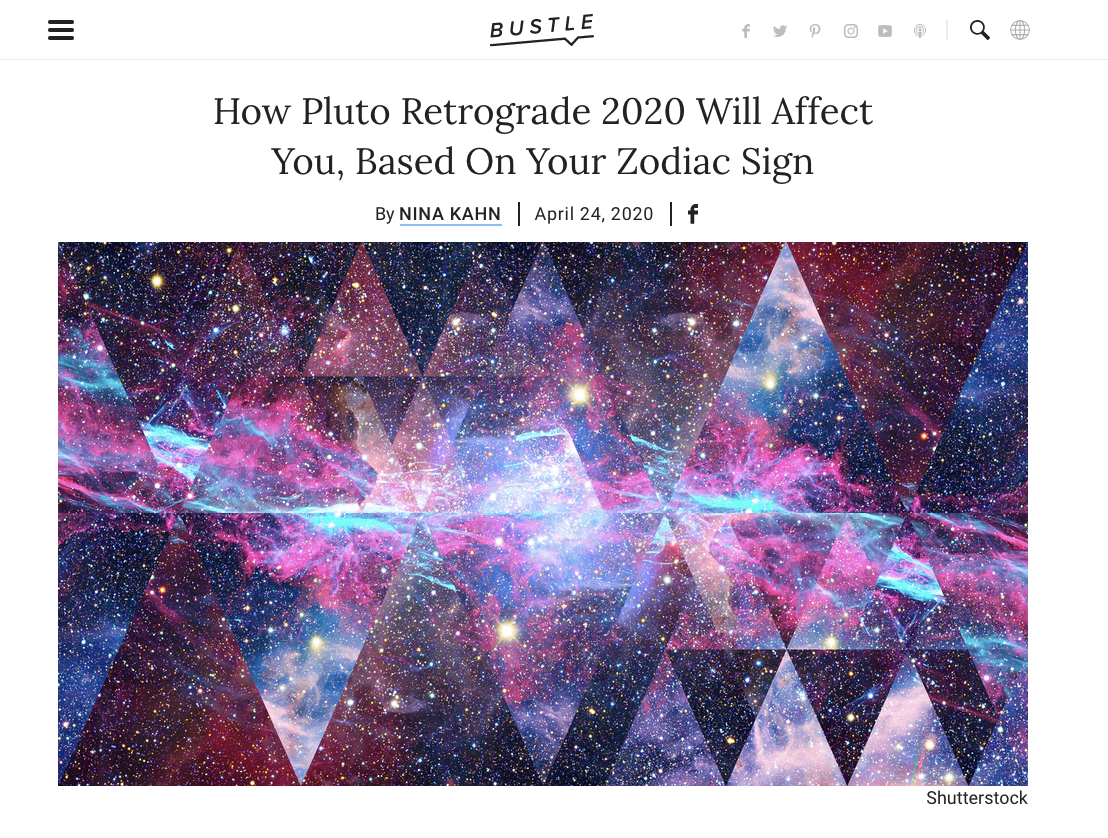 How Pluto Retrograde 2020 Will Affect You, Based On Your Zodiac Sign