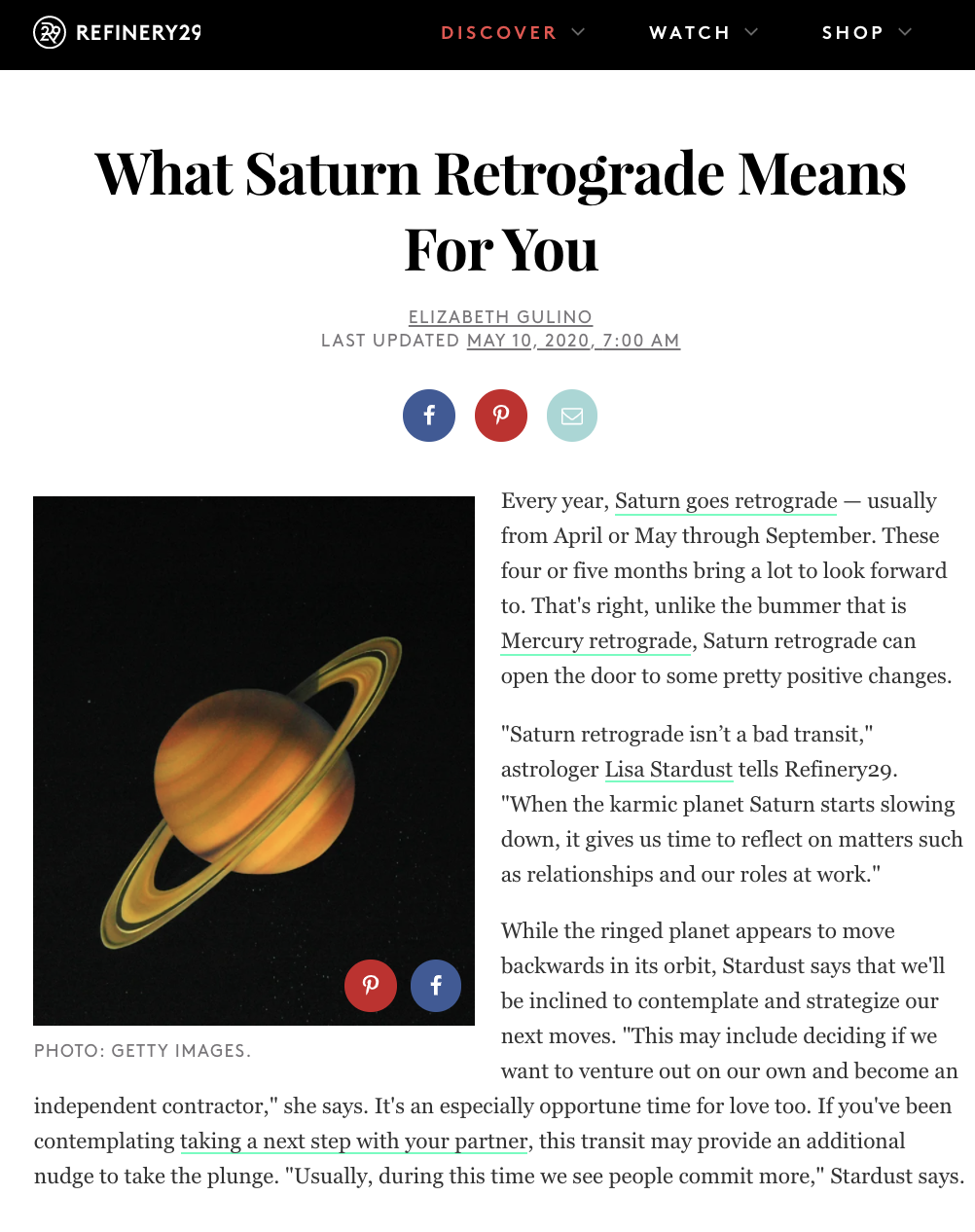 What Saturn Retrograde Means For You
