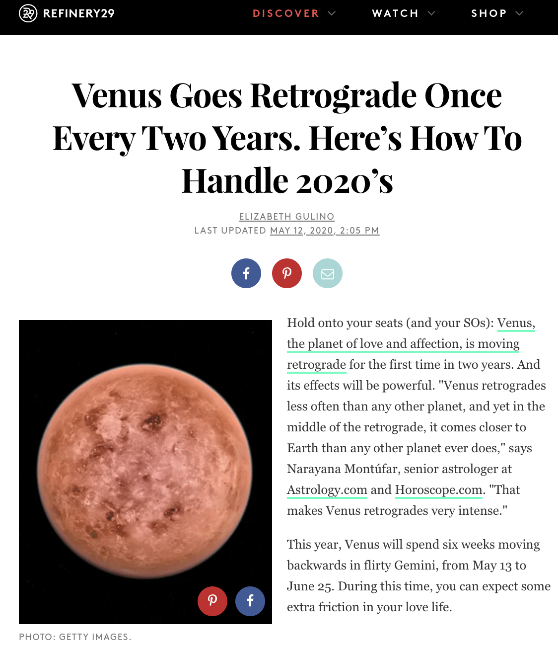Venus Goes Retrograde Once Every Two Years. Here’s How To Handle 2020’s