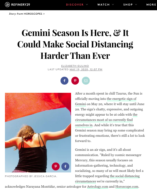 Gemini Season Is Here, &amp; It Could Make Social Distancing Harder Than Ever