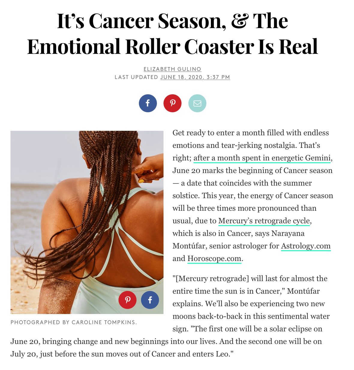 It’s Cancer Season, &amp; The Emotional Roller Coaster Is Real