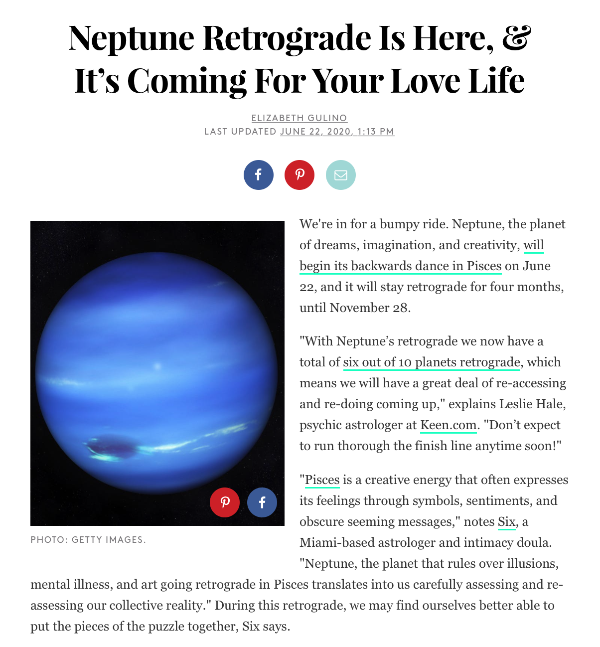 Neptune Retrograde Is Here, &amp; It’s Coming For Your Love Life