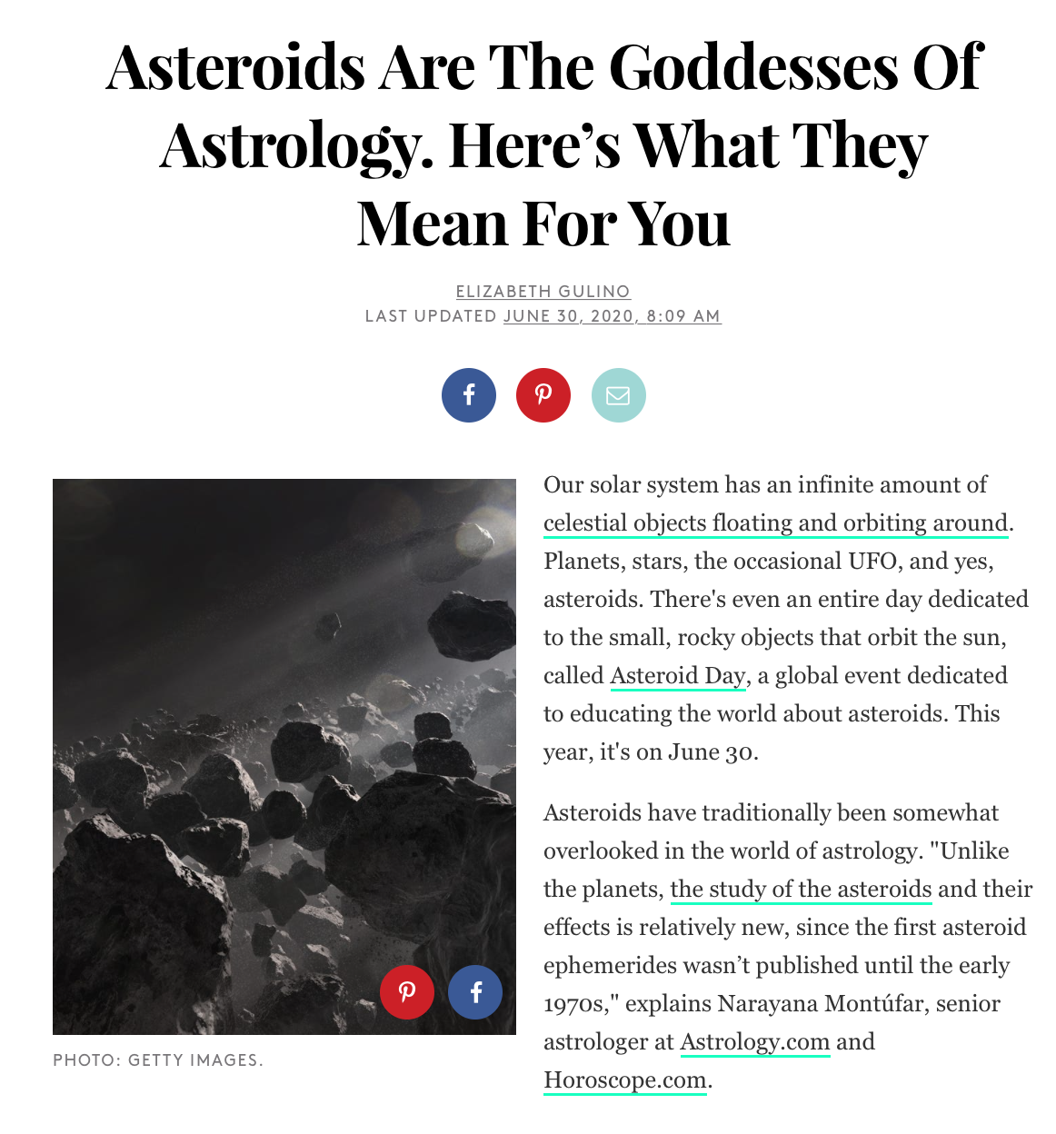 Asteroids Are The Goddesses Of Astrology. Here’s What They Mean For You