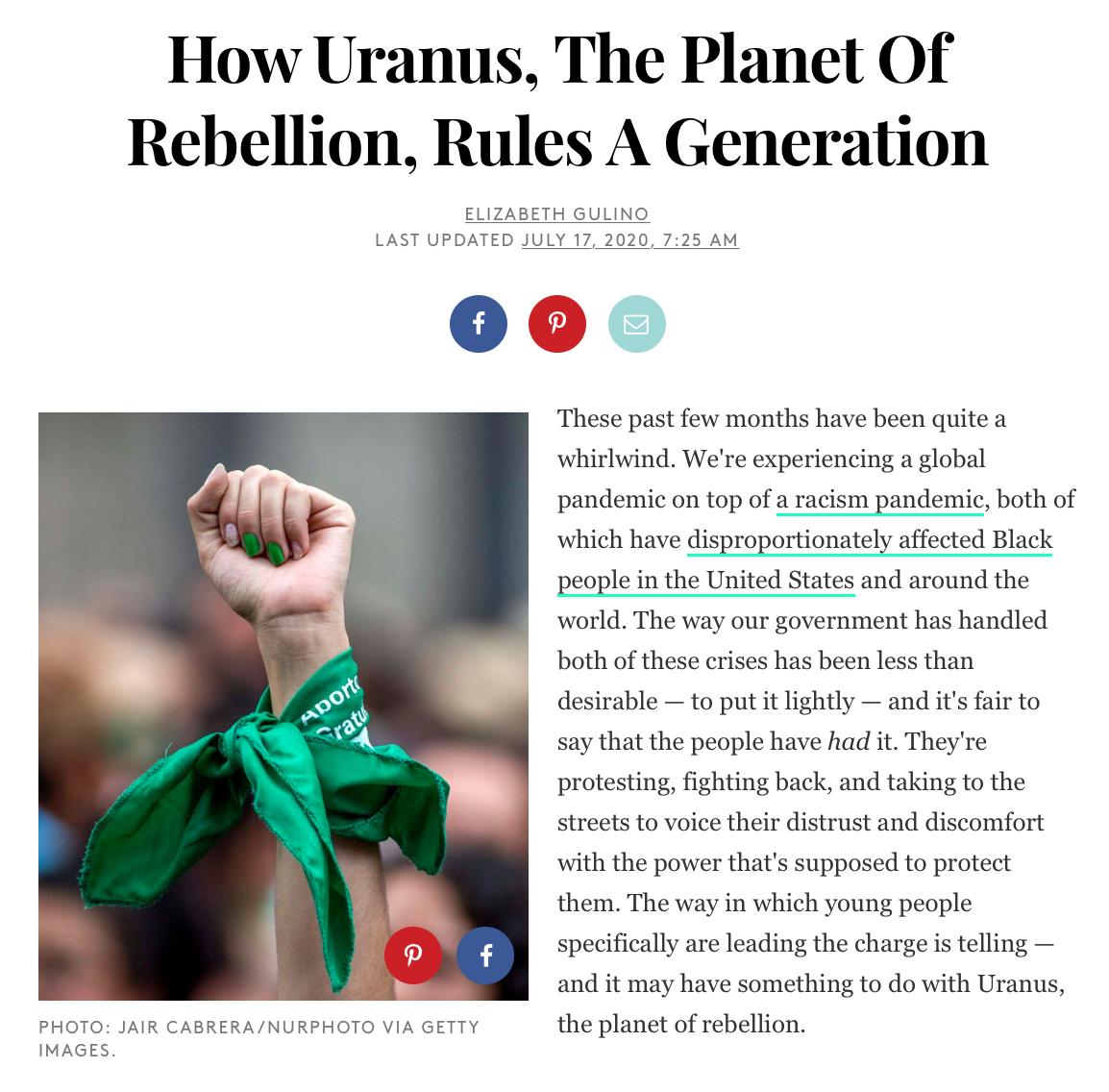 How Uranus, The Planet Of Rebellion, Rules A Generation