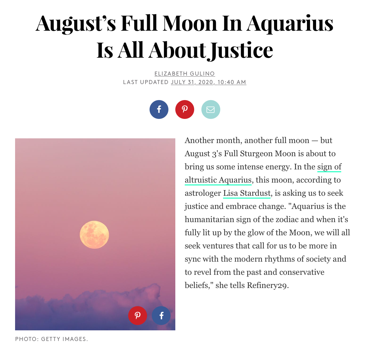 August’s Full Moon In Aquarius Is All About Justice