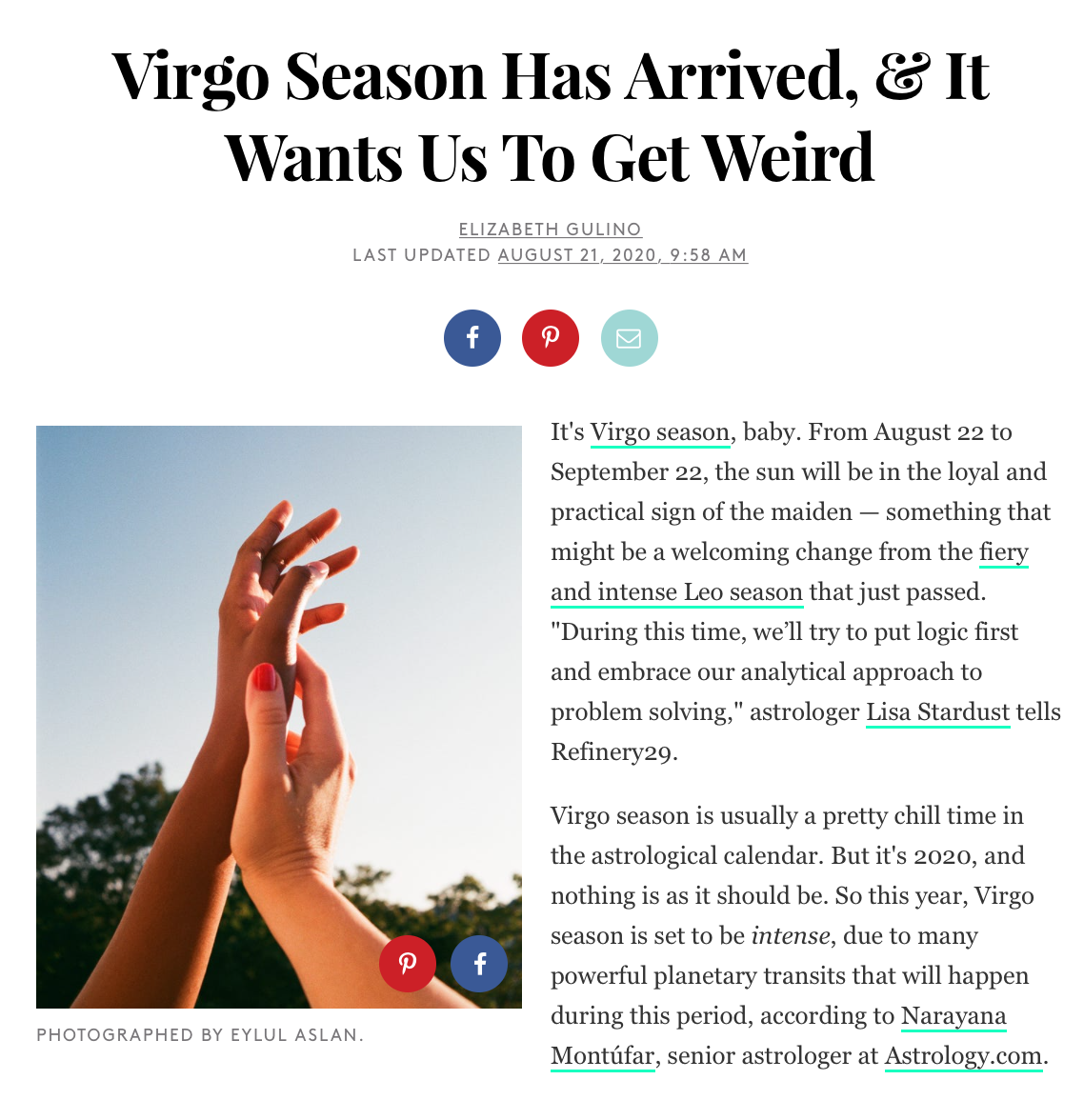 Virgo Season Has Arrived, &amp; It Wants Us To Get Weird