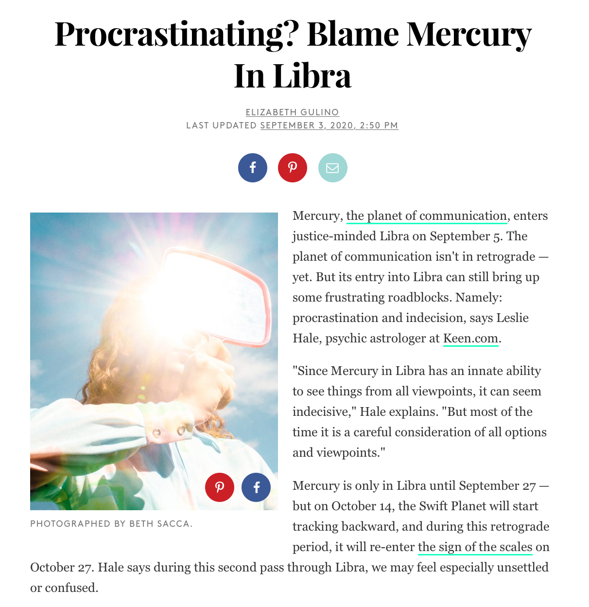 Procrastinating? Blame Mercury In Libra
