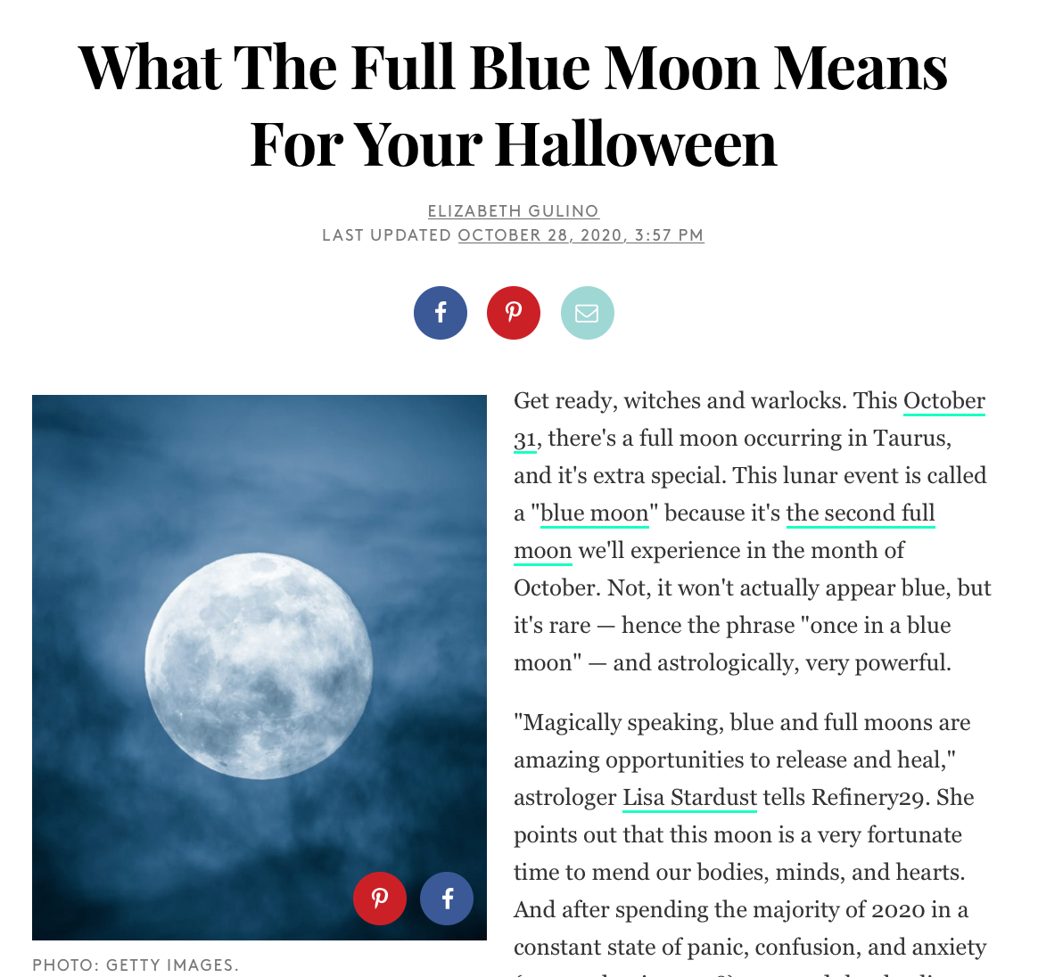 What The Full Blue Moon Means For Your Halloween