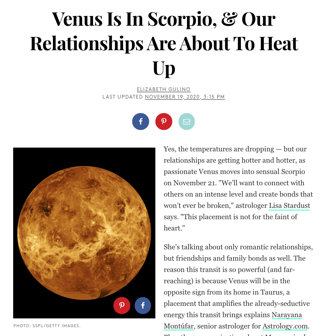 Venus Is In Scorpio, &amp; Our Relationships Are About To Heat Up