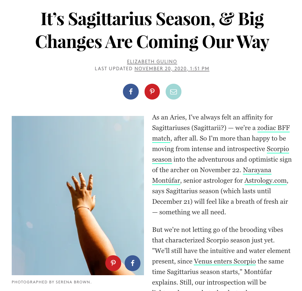 It’s Sagittarius Season, &amp; Big Changes Are Coming Our Way