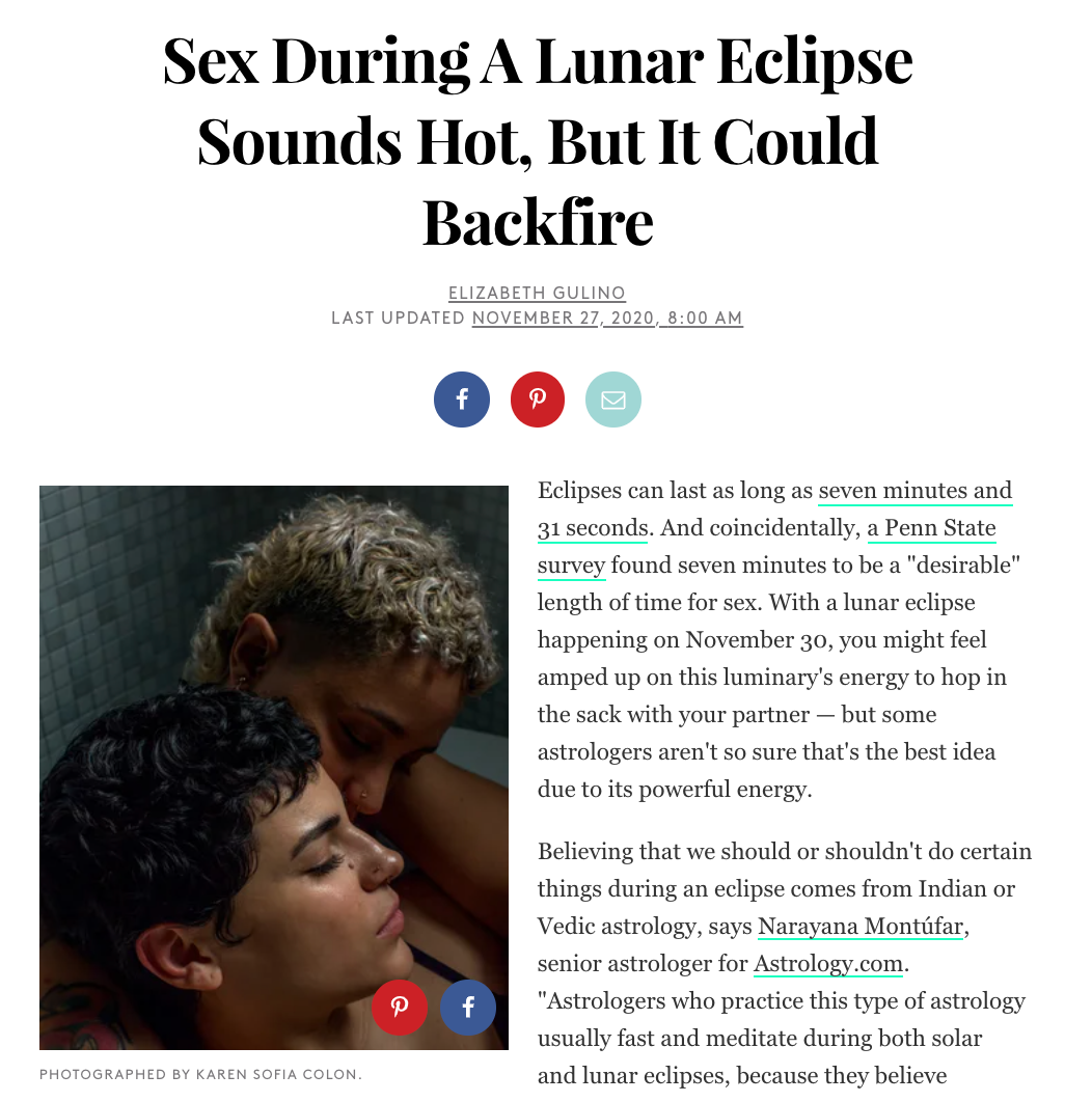 Sex During A Lunar Eclipse Sounds Hot, But It Could Backfire