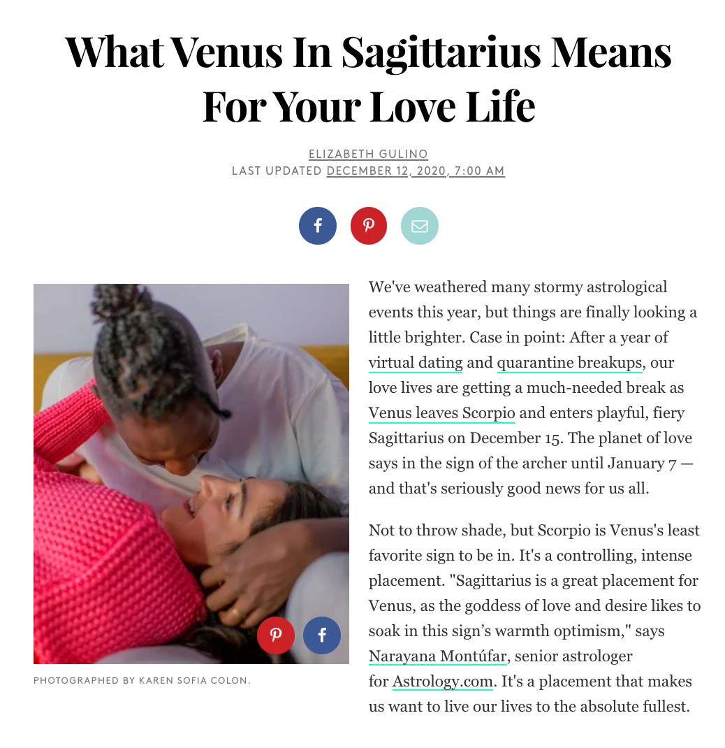 What Venus In Sagittarius Means For Your Love Life