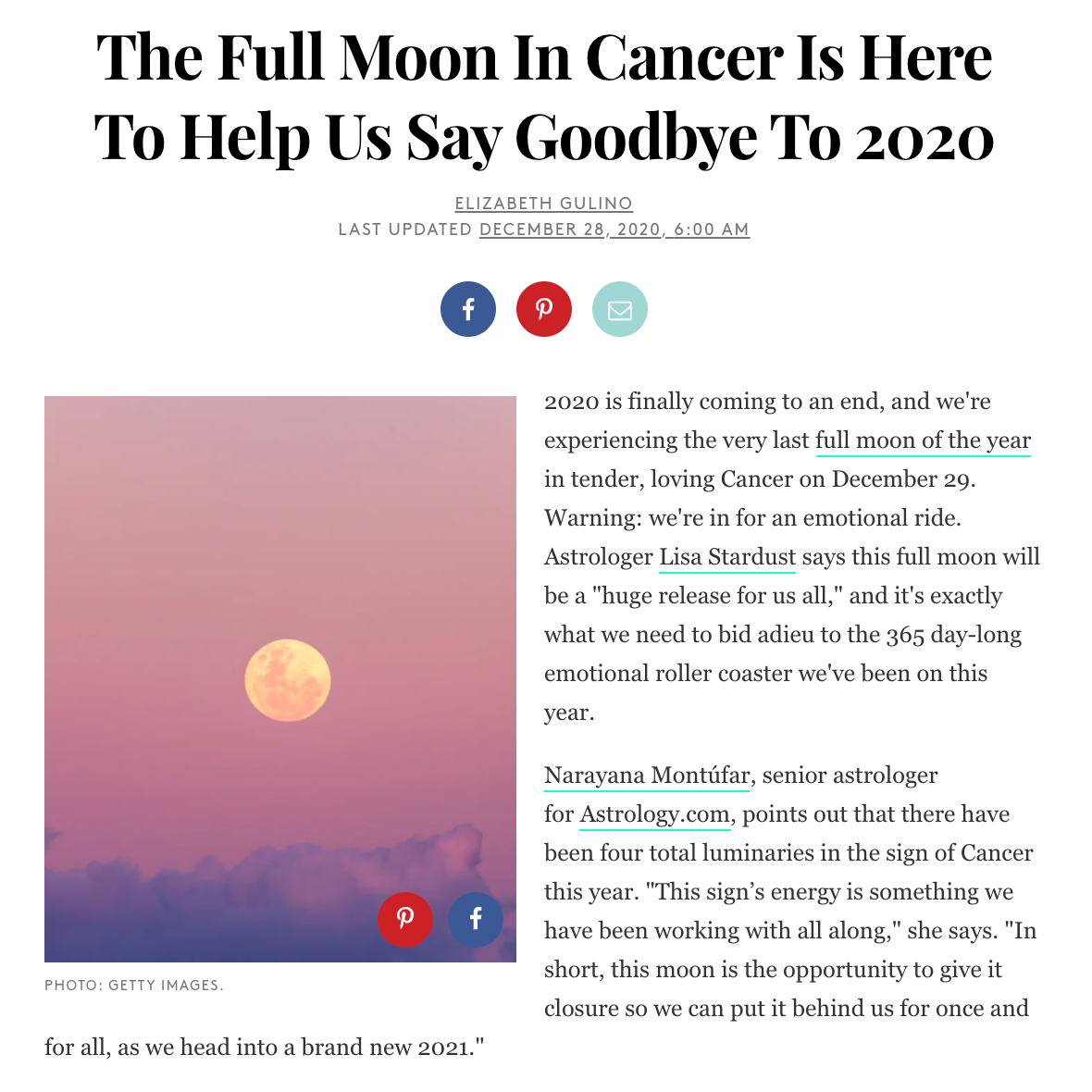 The Full Moon In Cancer Is Here To Help Us Say Goodbye To 2020