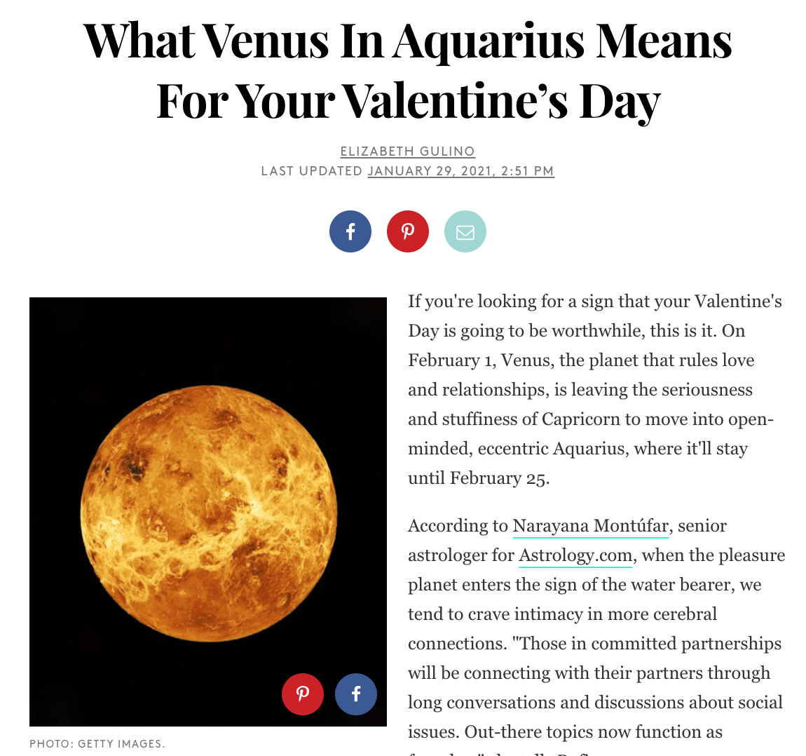 What Venus In Aquarius Means For Your Valentine’s Day