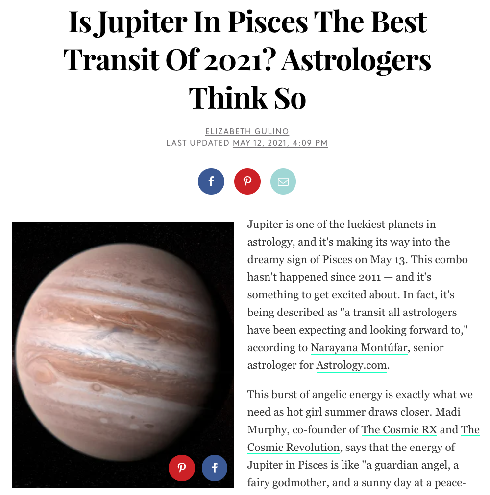 Is Jupiter In Pisces The Best Transit Of 2021? Astrologers Think So