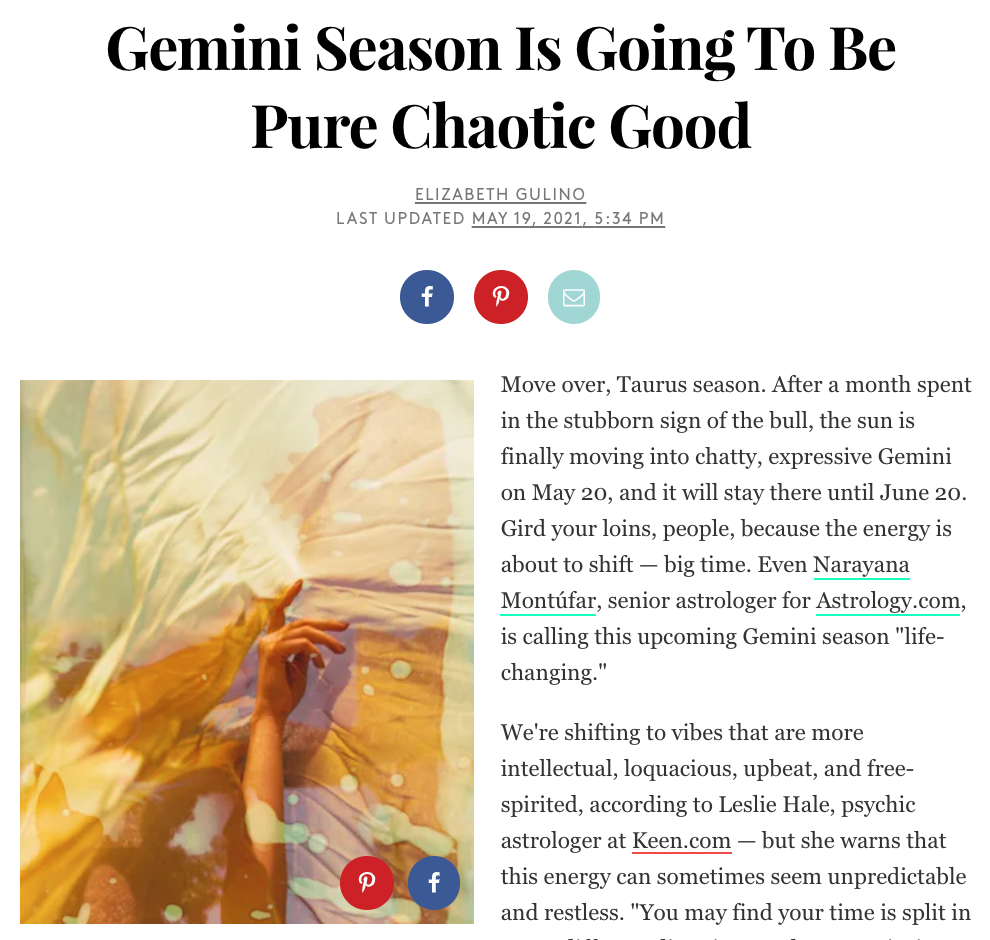 Gemini Season Is Going To Be Pure Chaotic Good
