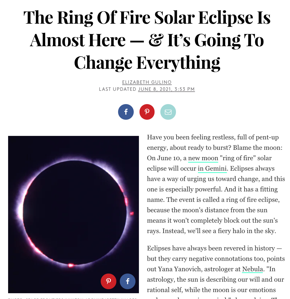 The Ring Of Fire Solar Eclipse Is Almost Here — &amp; It’s Going To Change Everything