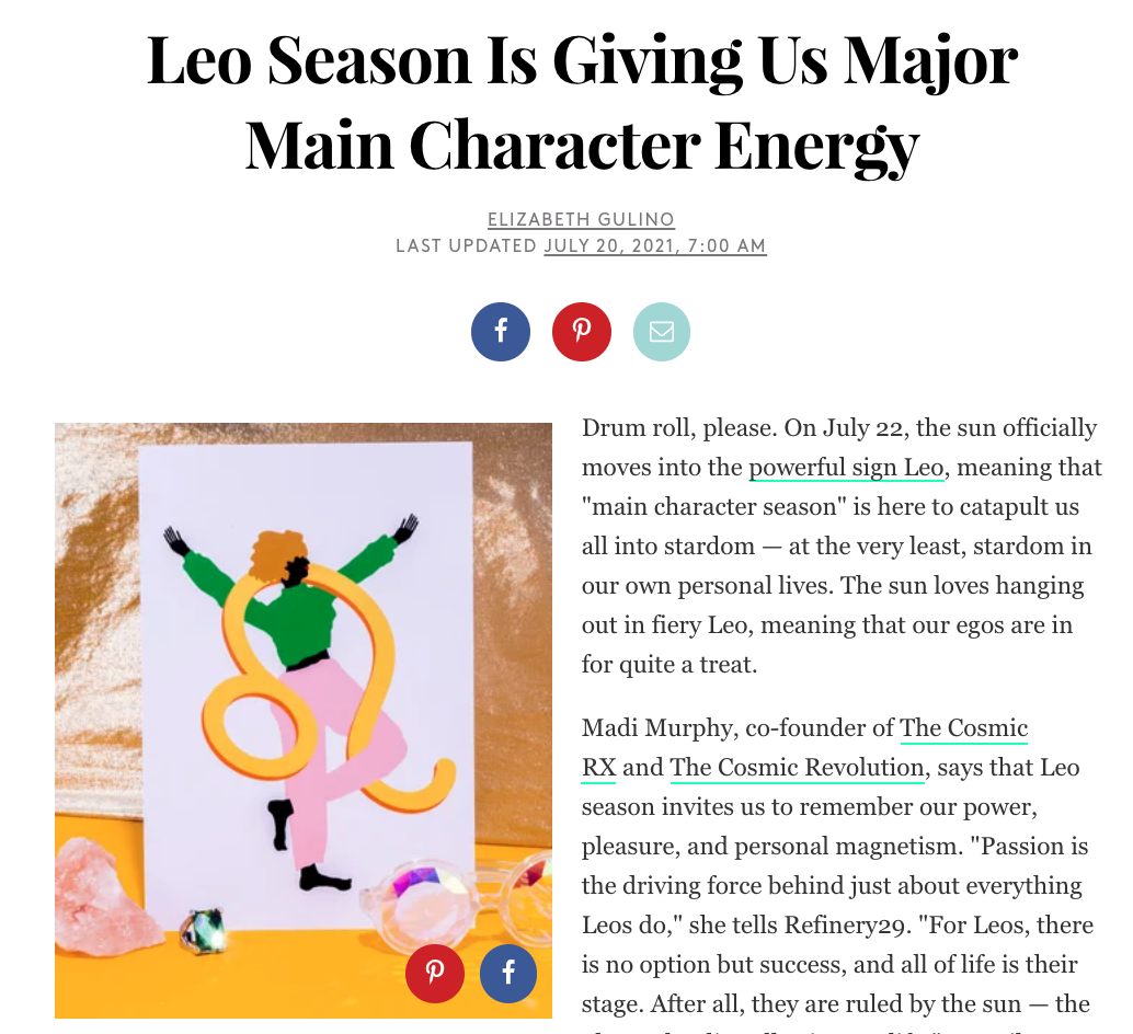 Leo Season Is Giving Us Major Main Character Energy