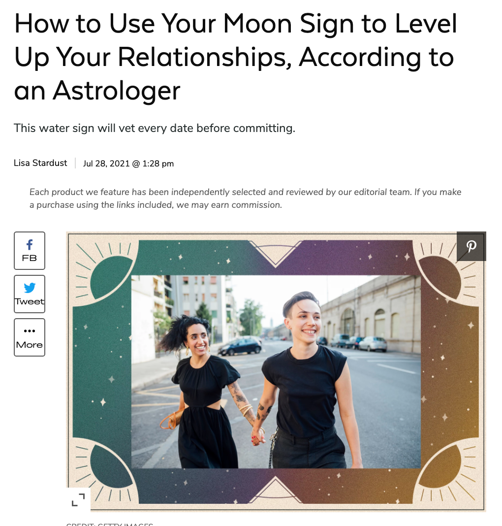 How to Use Your Moon Sign to Level Up Your Relationships, According to an Astrologer