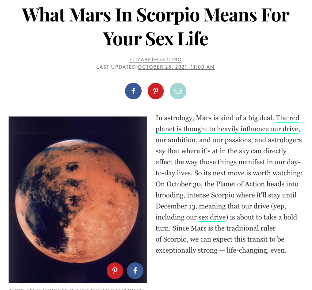 What Mars In Scorpio Means For Your Sex Life