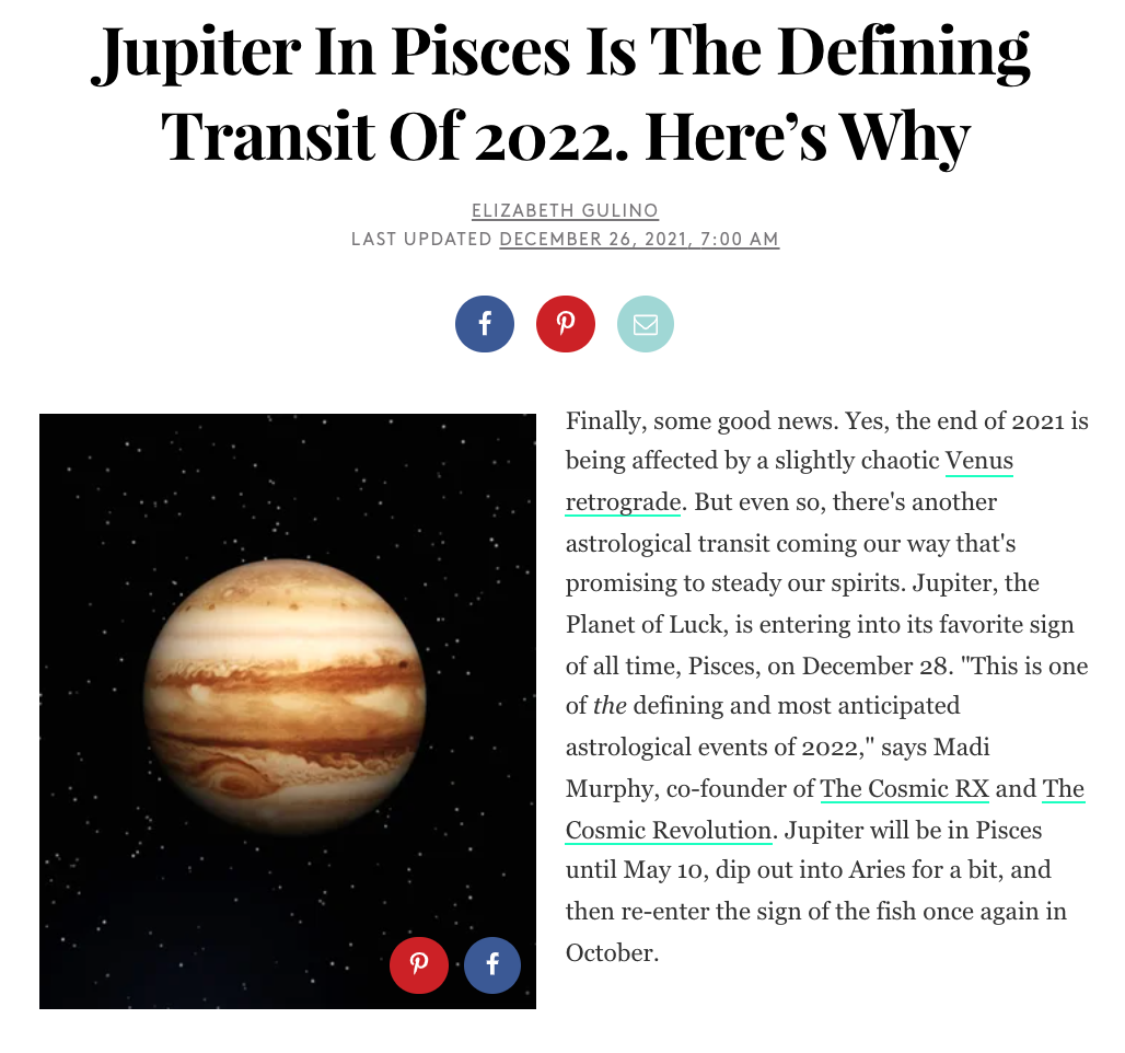 Jupiter In Pisces Is The Defining Transit Of 2022. Here’s Why