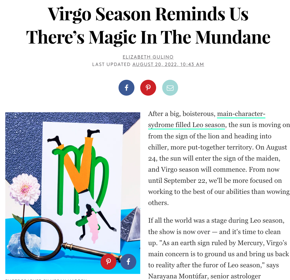 Virgo Season Reminds Us There’s Magic In The Mundane