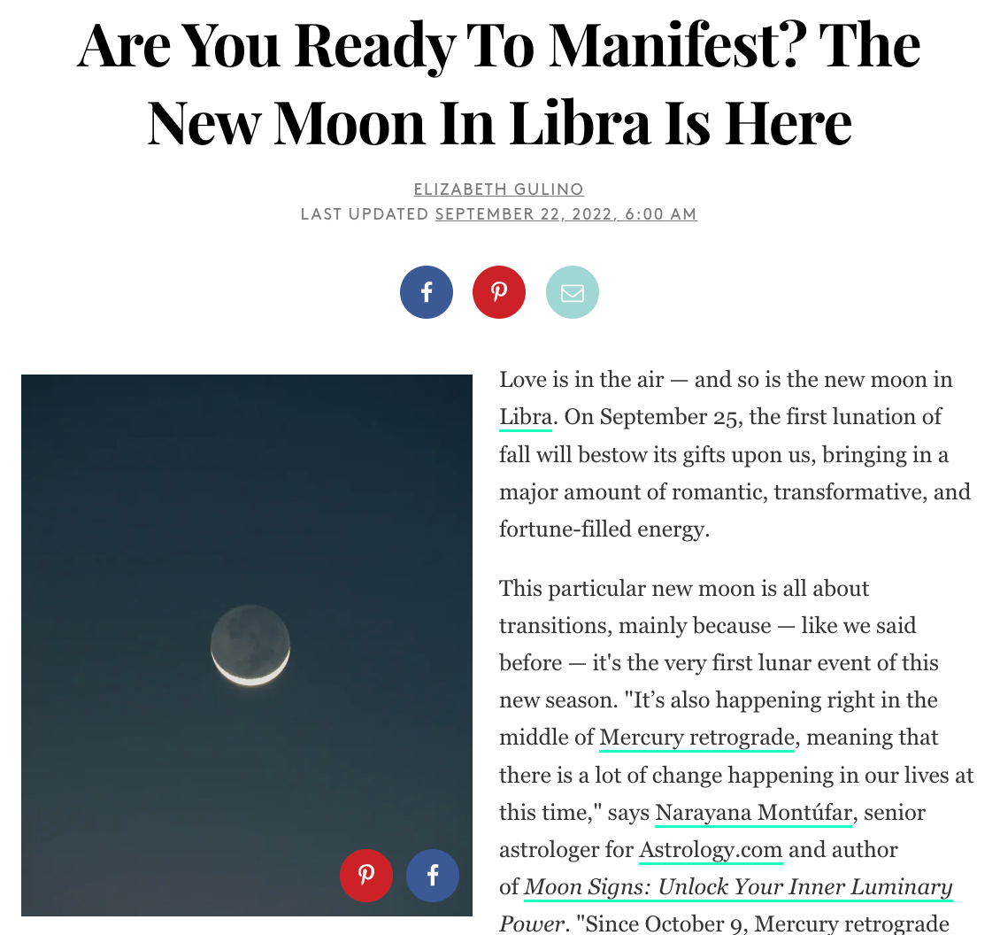 Are You Ready To Manifest? The New Moon In Libra Is Here