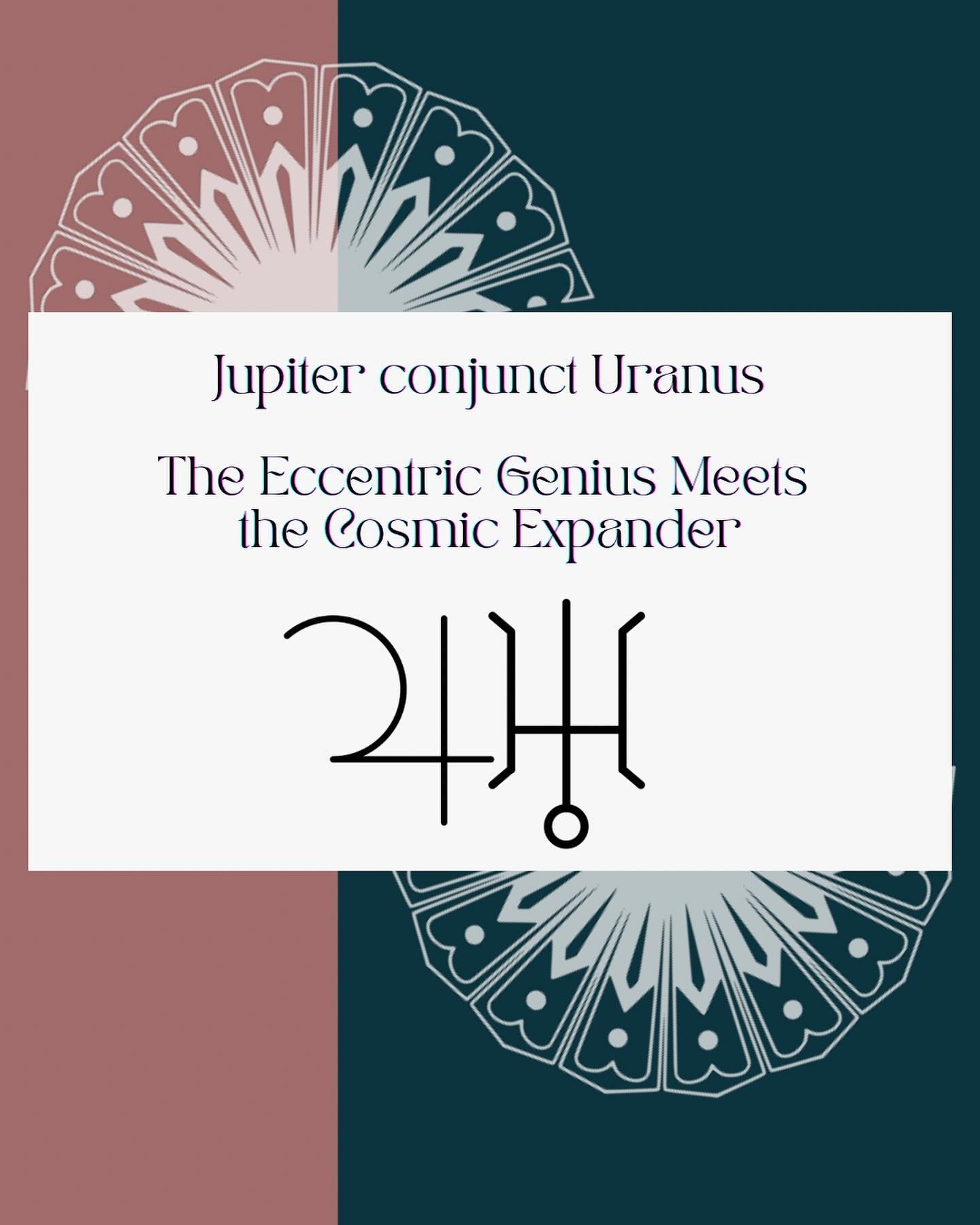 🍀 Jupiter Conjunct Uranus 💥

One of the most exciting&mdash;and shocking&mdash;meet-ups is taking place this weekend, April 20, when Jupiter meets Uranus! 

Jupiter is known as the Great Expander and since mid-March, has been magnifying the power o