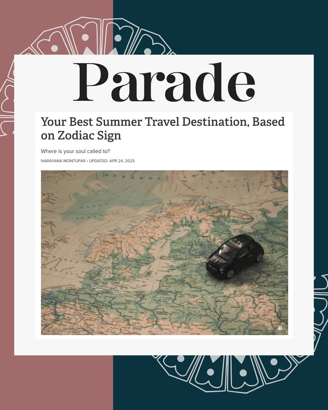 Are you planning a summer vacation? I wrote your 2025 Summer Travel Horoscope for @parademag! ✍🏼⛵️⛱️

Comment: &ldquo;Summer&rdquo; &amp; you will be receive a link to my article, explaining why I assigned this specific destination to your zodiac si