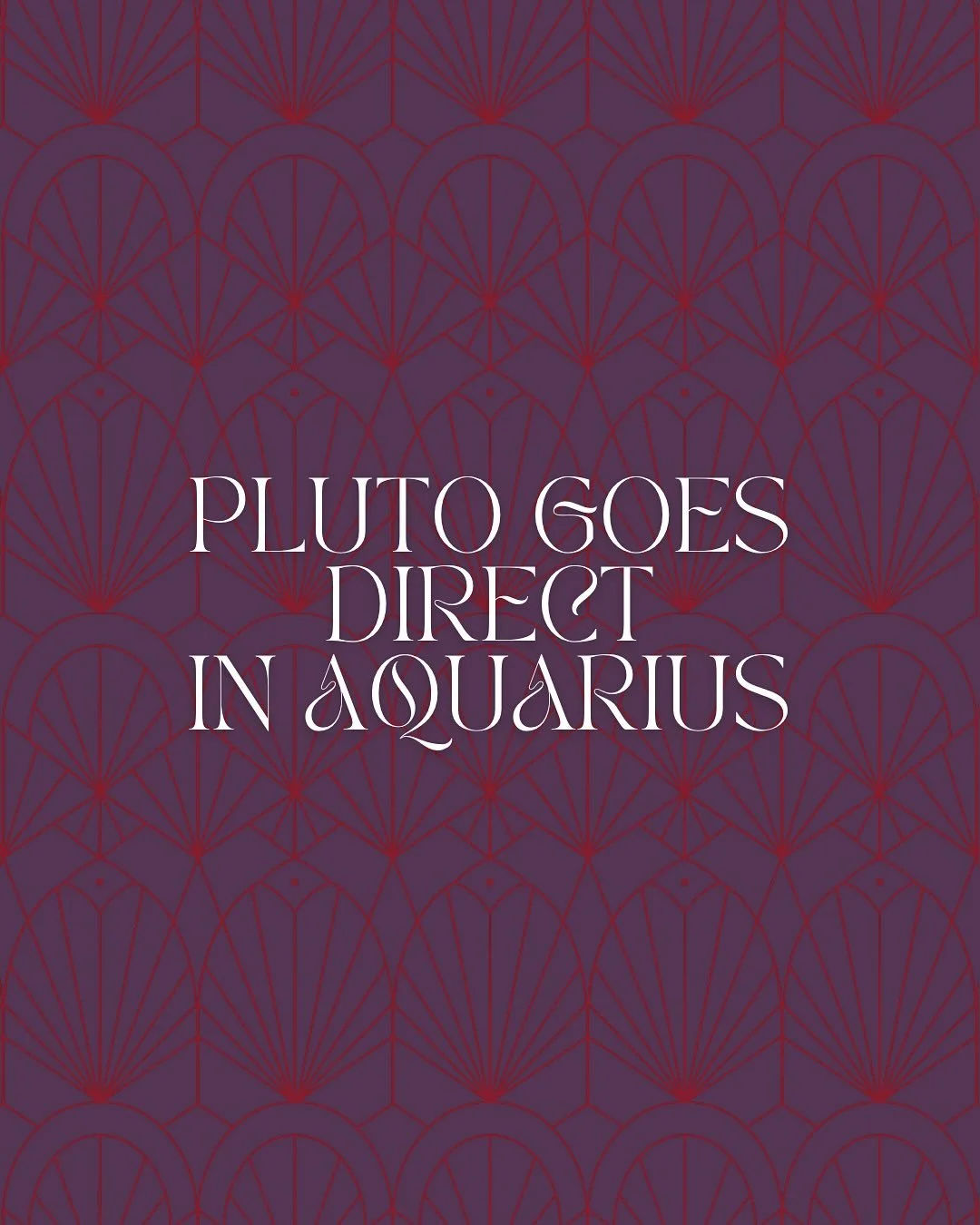Pluto went direct on Monday, marking a deep, slow, and powerful shift.

After months of inner transformation, power begins to move forward again &mdash; not in a rush, but with quiet certainty.

✨ Pluto &mdash; planet of rebirth and truth &mdash; is 