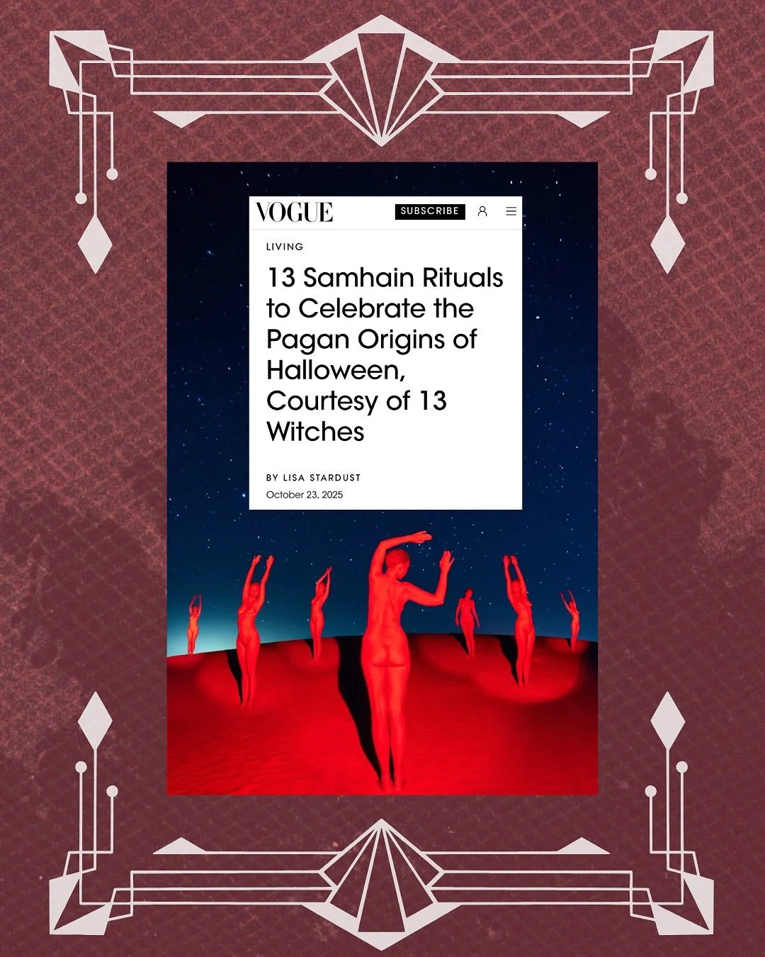 🎂 📕 ✨ Birthday season arrived early for me—hey, I’ll take it! So proud & grateful to see my book, Written In Your Stars, featured in @voguemagazine by the astro-queen @lisastardustastro! So grateful 🥹 
Witches, time to get the bro