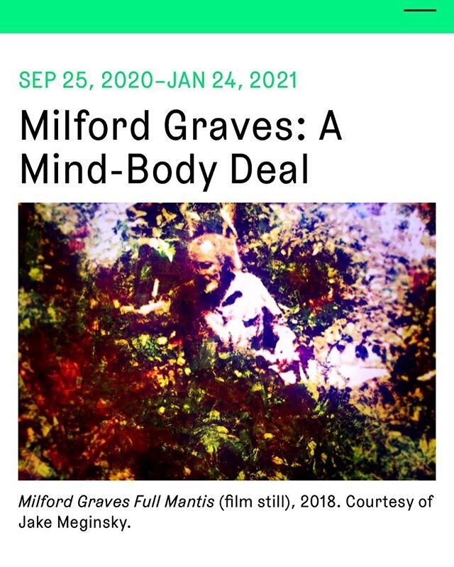 Philly! Milford Graves solo exhibition &ldquo;Mind Body Deal&rdquo; is opening at @icaphiladelphia in September.