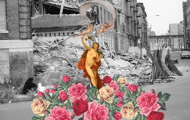 New Collection 🚨"The Angels Among Us." Mixed media #Renaissance #art overlayed 1970's black and white images of #NYC
.
.
This collection explores the possibility that there is a veil of reality that we do not see in our present consciousne