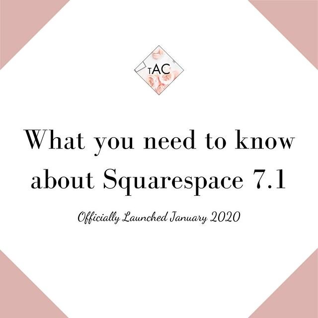NEW ON THE BLOG: What you need to know about Squarespace 7.1⁠
⁠
In January 2020, Squarespace officially launched 7.1. There are a ton of changes - most notably in templates and back-end design functionalities. Check out the blog to read more about wh